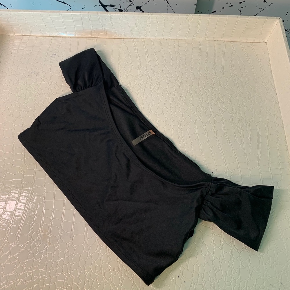 Forever Off Shoulder Bikini Top - Black